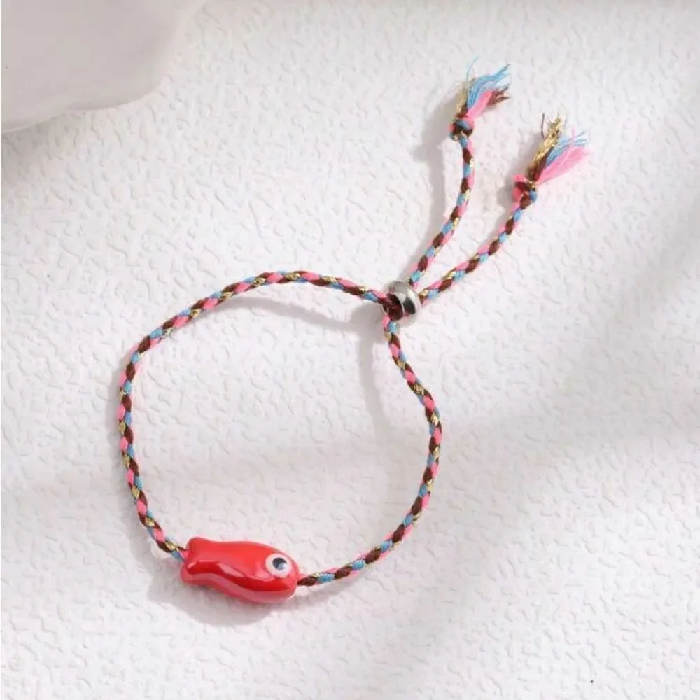 Multicolor Fish Charm Bracelet S947